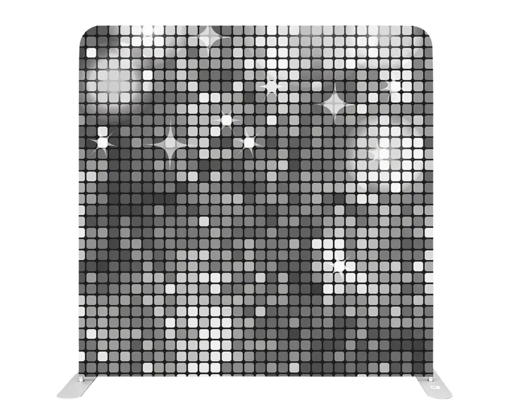silver disco tile