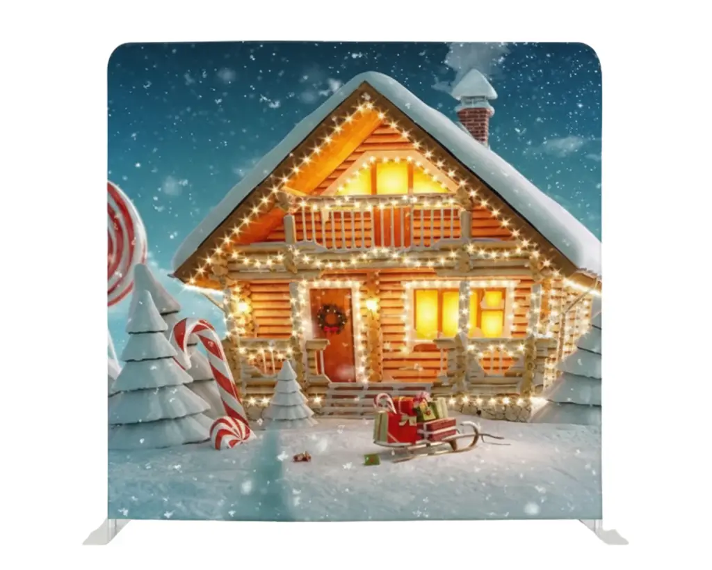 snowy gingerbread chalet